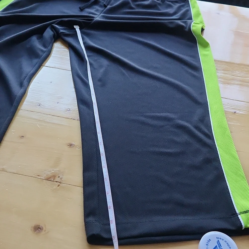 Made for Life Quick-Dri Capris Track Pants Athletic Black Neon Green L - Picture 8 of 10